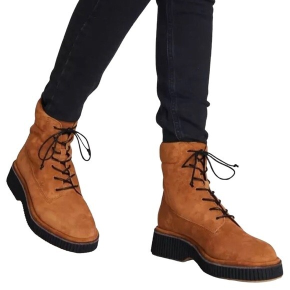 NWT Rag & Bone Sloane Boot Lace-Up Boots Cinnamon Brown Suede Size 8 New In Box - Picture 2 of 16